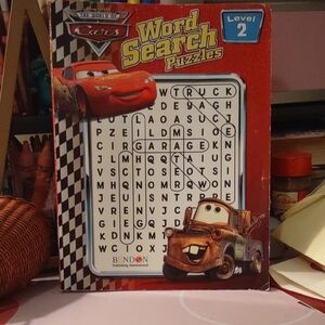 Disney Cars Word Search Puzzles - Red and Black